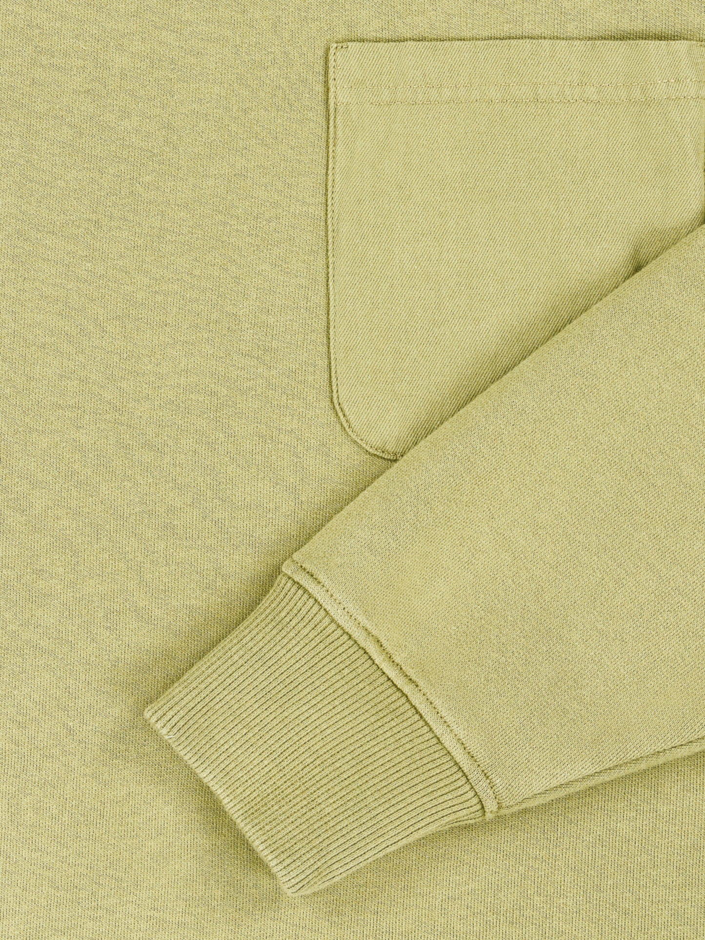 Woven Pocket Sweatshirt in Khaki
