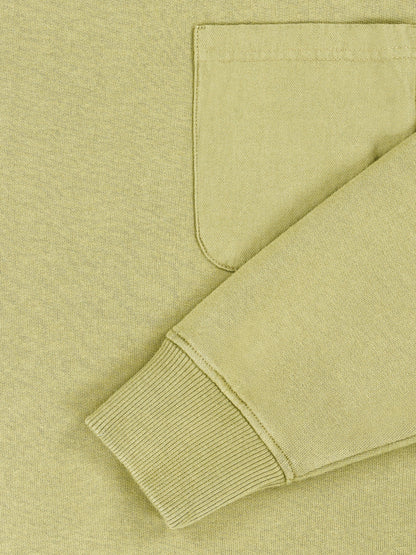 Woven Pocket Sweatshirt in Khaki