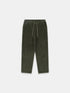 Simple Cord Drawstring Trouser in Washed Green