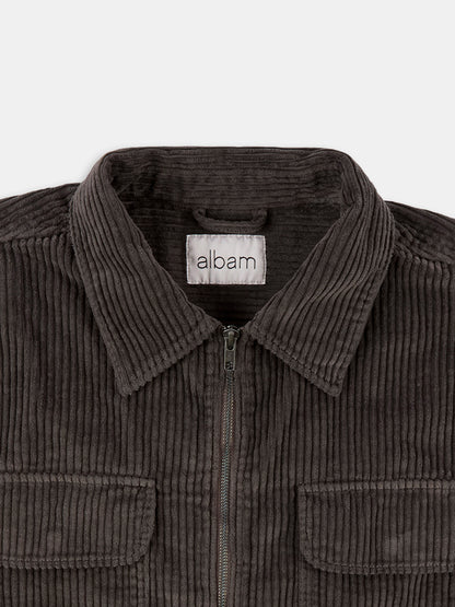 Cord Clarence Jacket in Charcoal