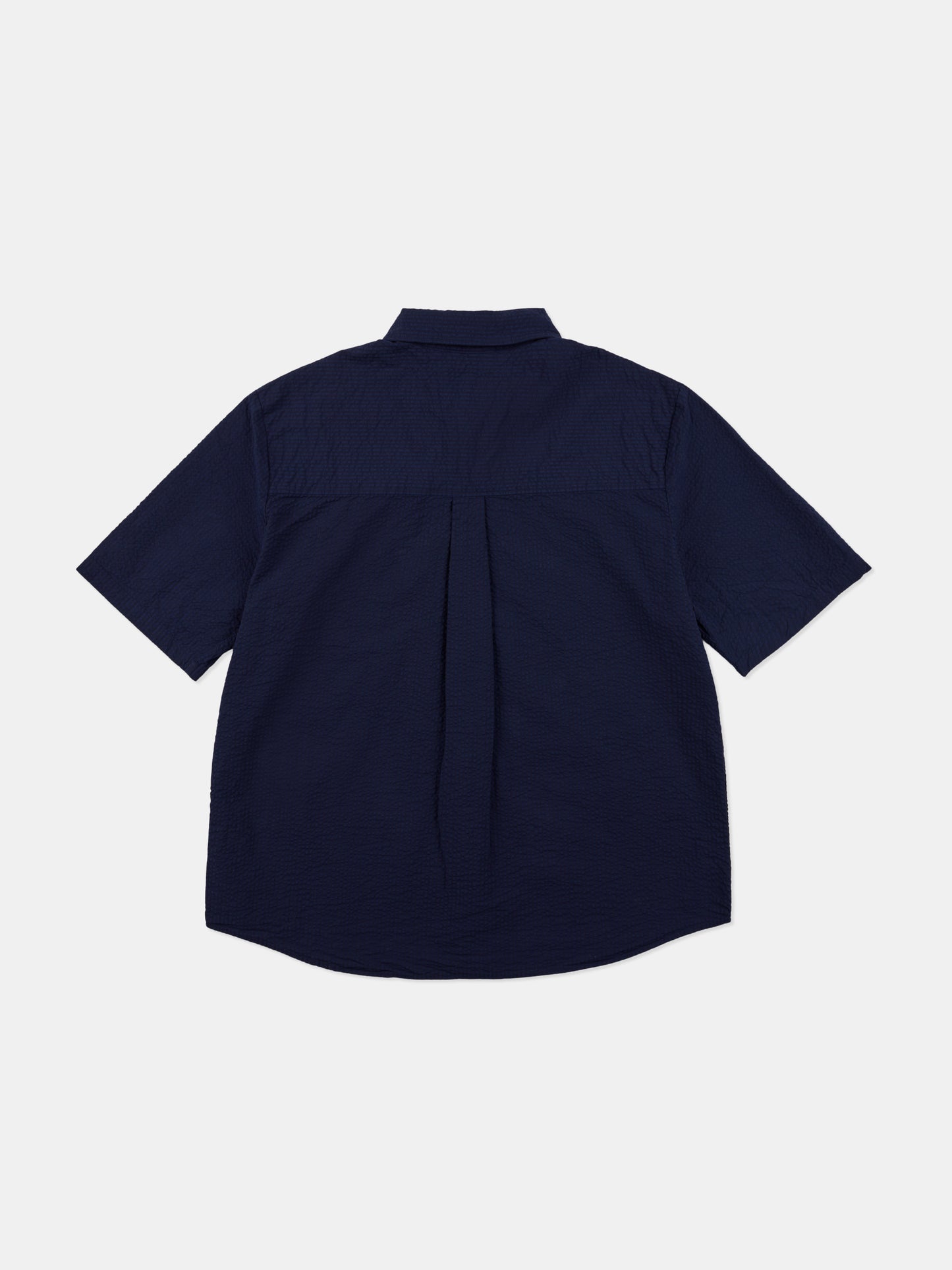 Derby Seersucker Shirt in Dark Navy