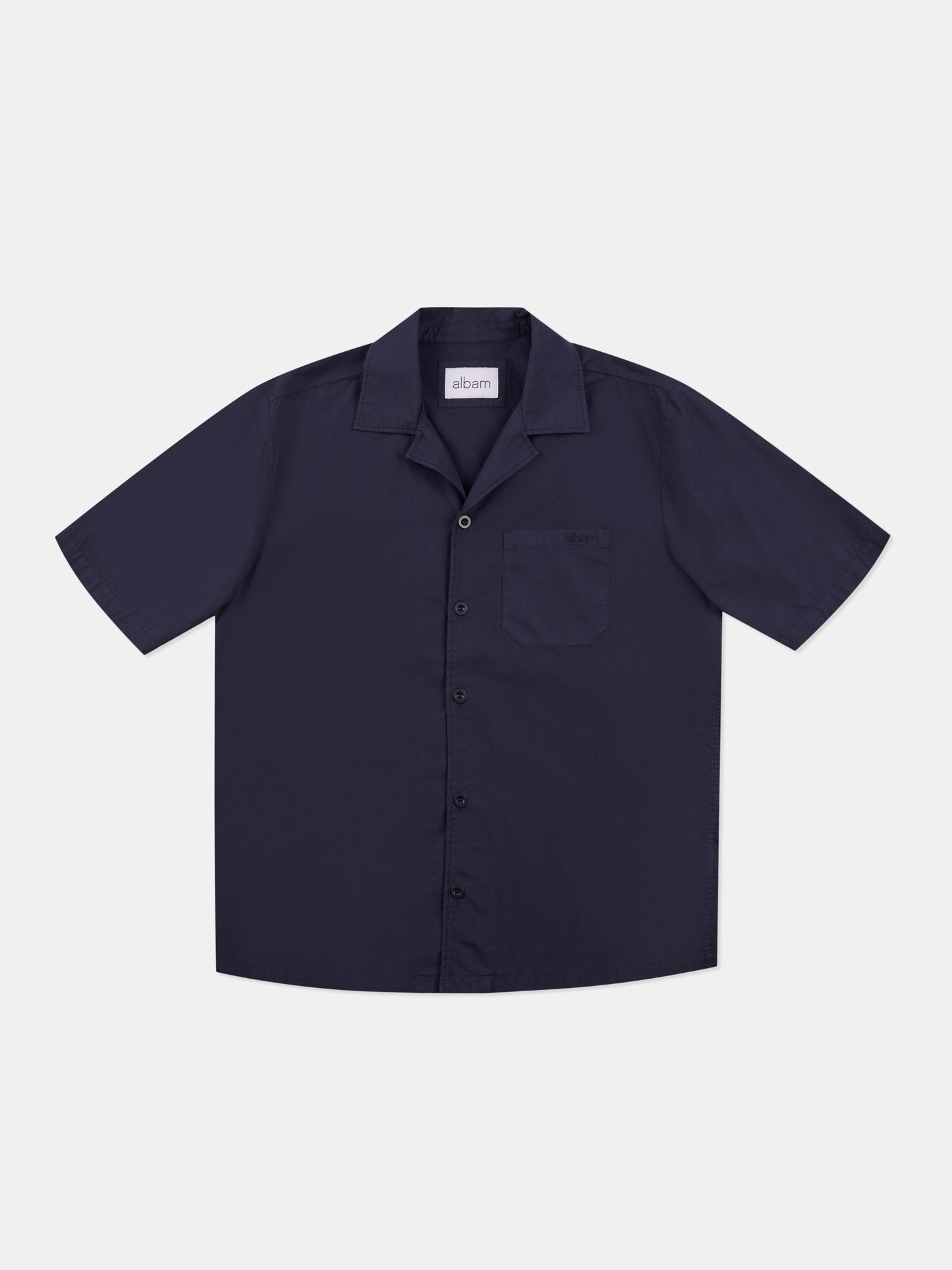 Grange Poplin Shirt in Dark Navy