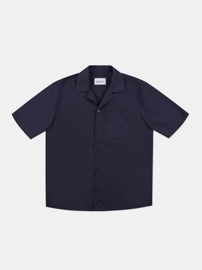 Grange Poplin Shirt in Dark Navy