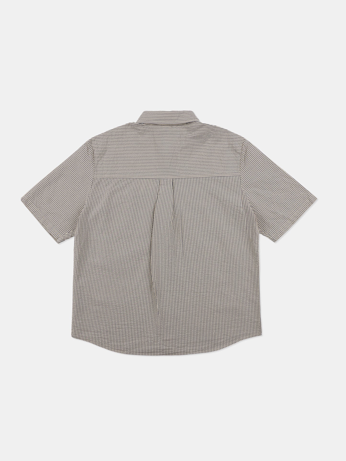 Derby Seersucker Shirt in Washed Navy