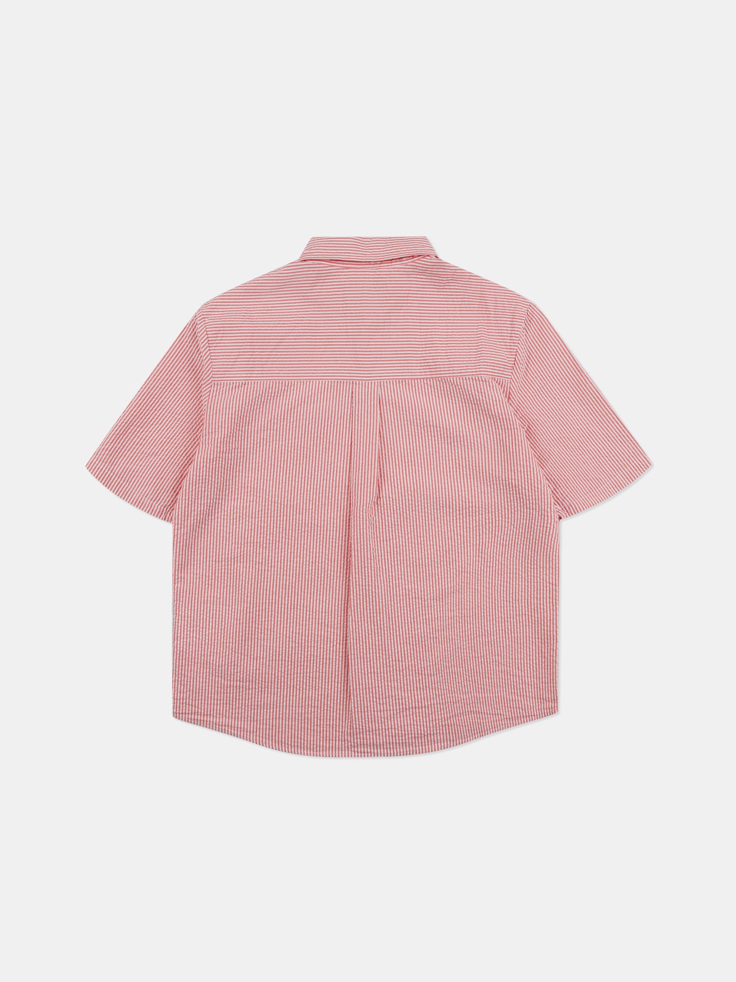 Derby Seersucker Shirt in Washed Red