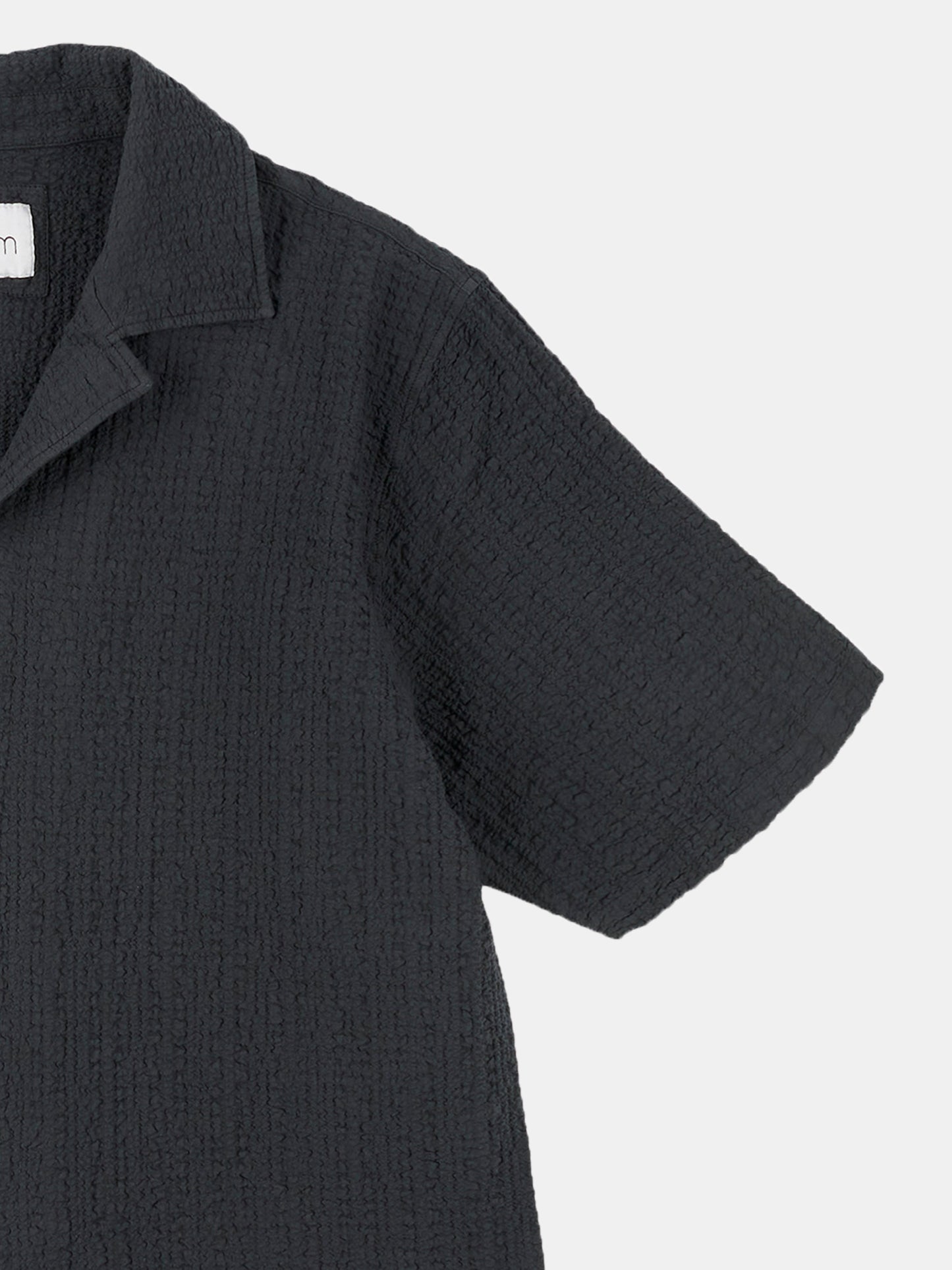 Seersucker Fenton Shirt in Black