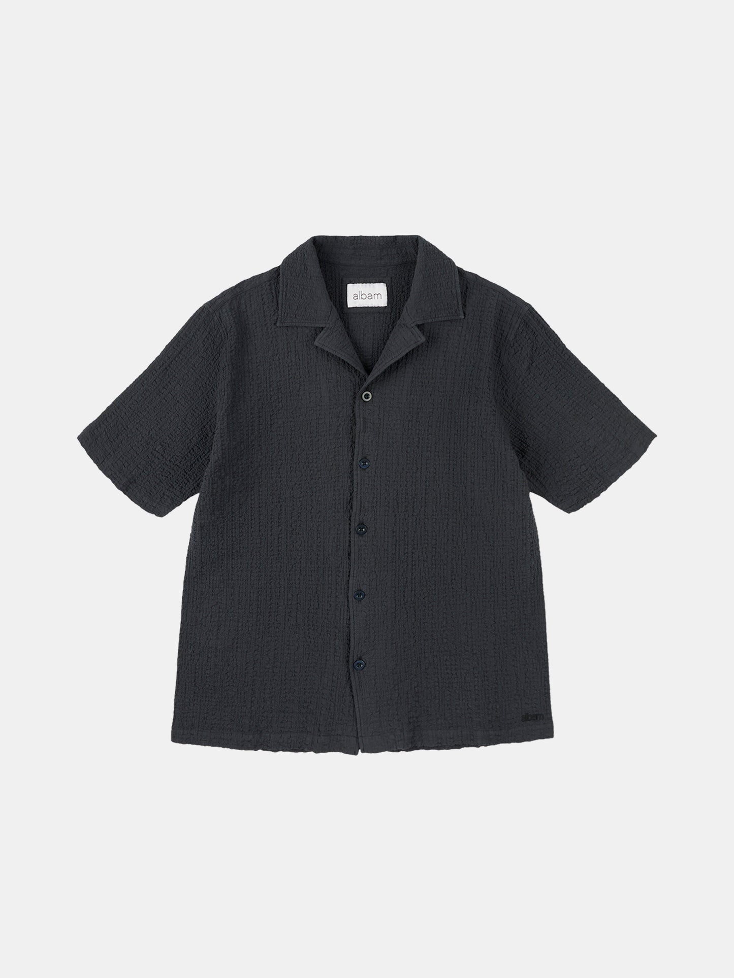 Seersucker Fenton Shirt in Black