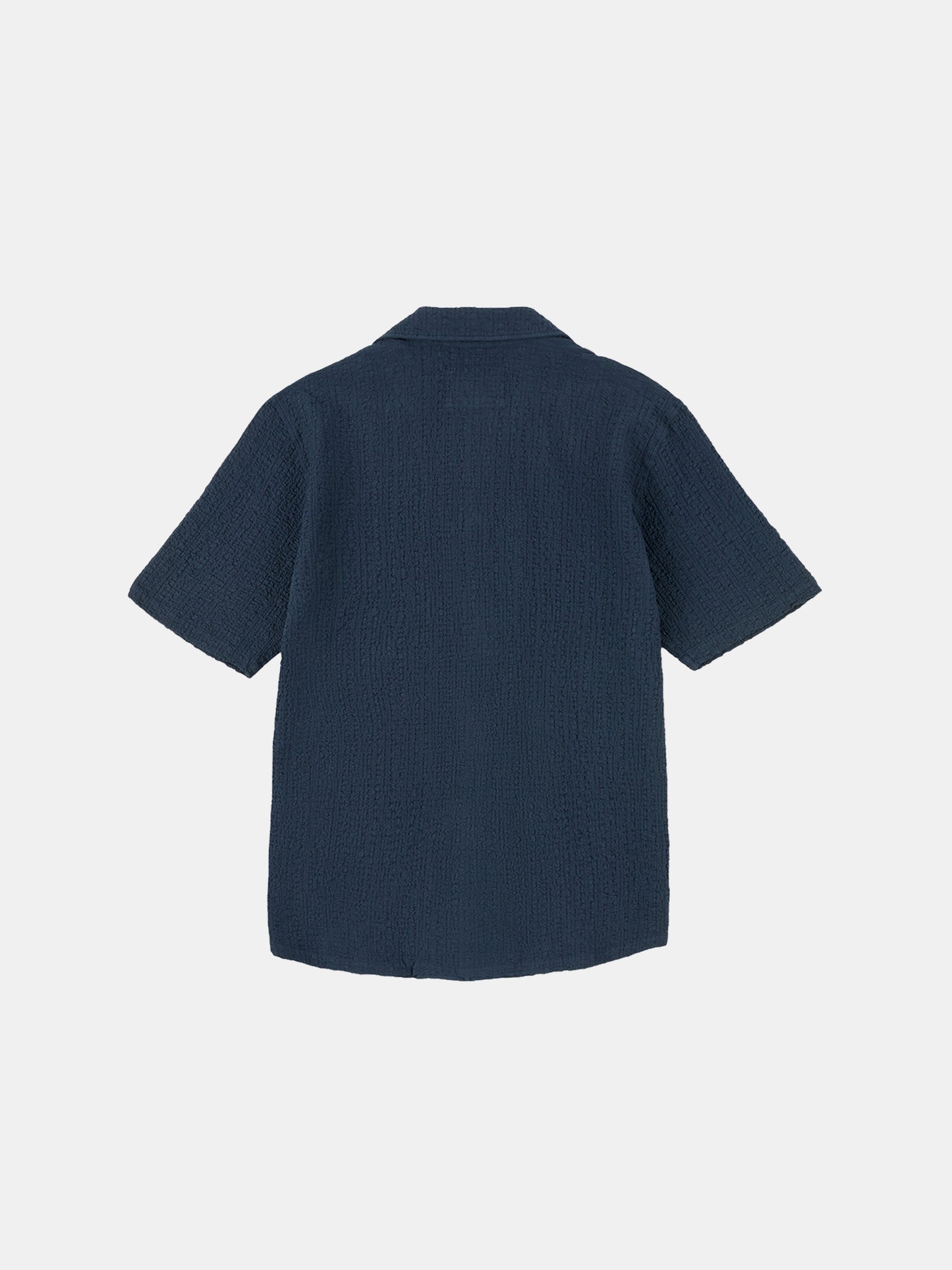 Seersucker Fenton Shirt in Dark Navy