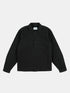 Seersucker Modern Overshirt in Black