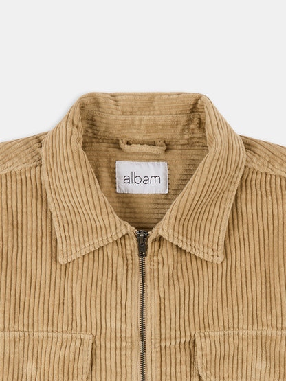 Cord Clarence Jacket in Stone